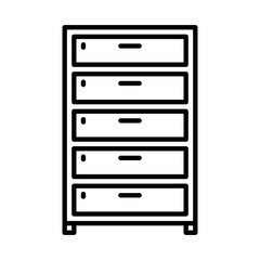 Drawer design vector icon design vector line icon svg
