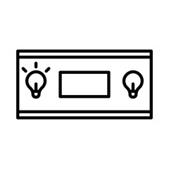 Electric switch design vector icon design vector line icon svg