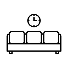 Waiting Room design vector icon design vector line icon svg