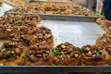 Fes Morocco  the medieval medina with the souk.