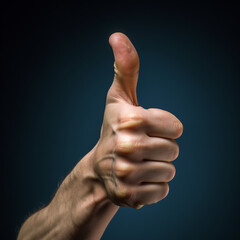 hand showing thumbs up