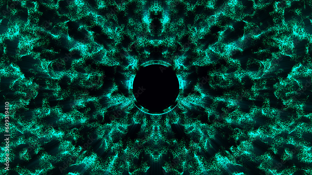 Wall mural big data visualization. abstract dynamic particles. abstract space background on a scientific astron