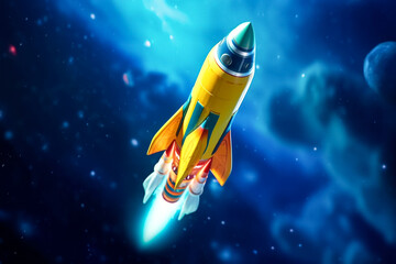 rocket in space