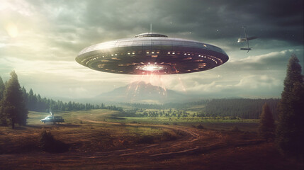Fototapeta na wymiar Alien UFO