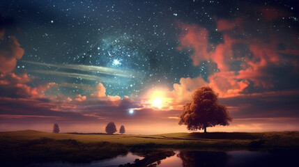 Obraz na płótnie Canvas Beautiful Celestial Sky