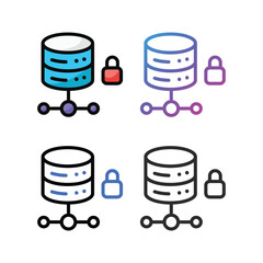 Server icon design in four variation color