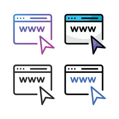 Web icon design in four variation color
