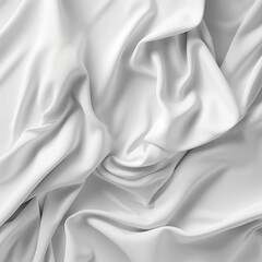 Obraz premium Blank white crumpled fabric material, created with generative AI