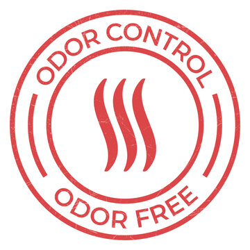 Odor Control Vector Badge, Odor Free Icon, Emblem, Label, Logo, Perfume Label, Stamp, Patch, Design Element Vector Illustration With Grunge Texture