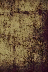 Distressed grunge background with a yellow hue. Created with Generative AI.