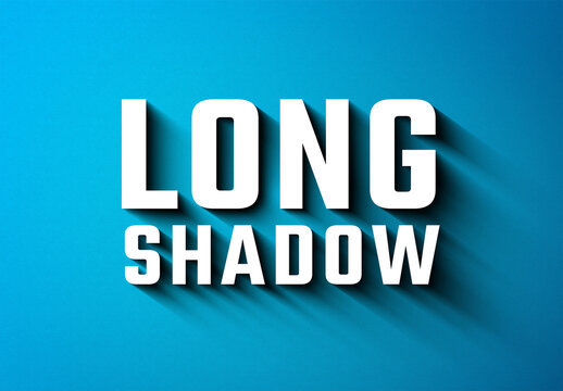 Long Shadow Text Effect Mockup
