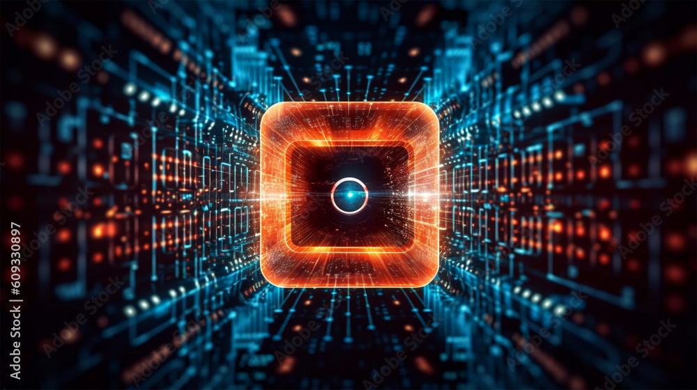 Poster the cyber data protection and technology. technology concept security privacy business background. g