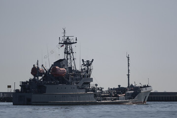 WARSHIP - Navy tanker sails on a mission
