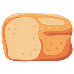 Bread vector cartoon illustration isolated on a white background.