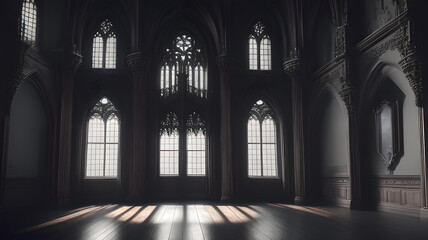 Obraz premium Digital Gothic Castle Backdrop
