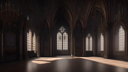 Fototapeta na wymiar Digital Gothic Castle Backdrop