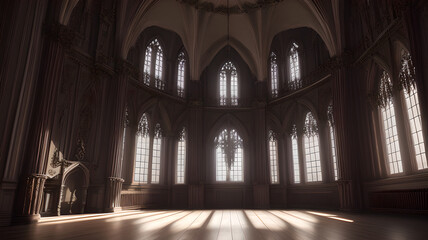 Obraz premium Digital Gothic Castle Backdrop