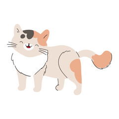 Obraz premium Cute Cat Character Cartoon