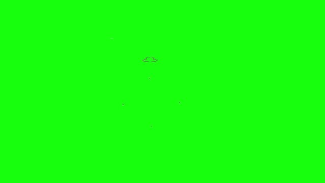 Happy Father's Day animated vector video template badge design on green screen.