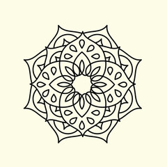 mandala icon vector design illustration line art. tatoo and pattern ide.eps 10