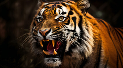 Fototapeta premium Tigers and Nature, Created using generative AI.