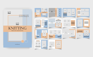 Fototapeta premium modern a4 product catalog design template. Product Catalog Layout.