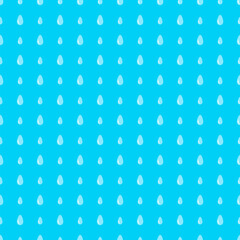 Rain pattern. Vector illustration raindrops randomly placed on an azure background.