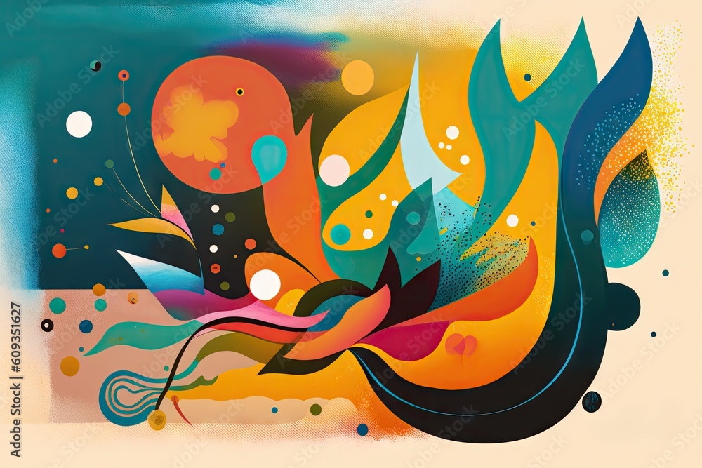 Aufkleber abstract colorful background of wavy patterns and circles