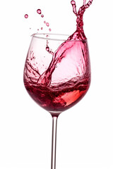 gradient glass closeup party drink alcohol liquid wine background red taste. Generative AI.