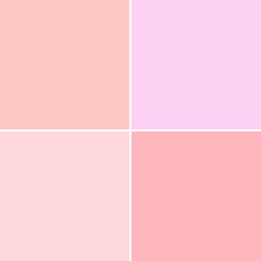 image of 4 pink square quadrants. light, medium an darker rose color raster background. four squares. backdrop, web presentation template, mockup base. narrow white divider strips. illustration
