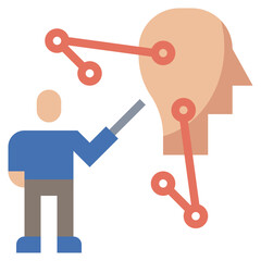 robot line icon,linear,outline,graphic,illustration