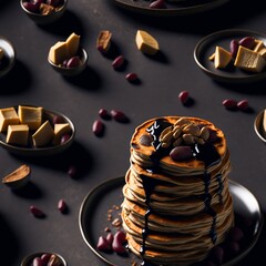 chocolate cake with chocolate, food photography