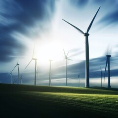 Wind power plant the green energy Generative AI