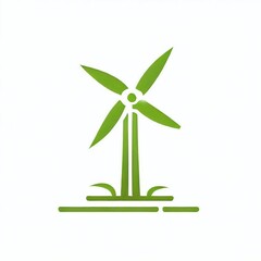 Fototapeta na wymiar Wind power plant the green energy Generative AI