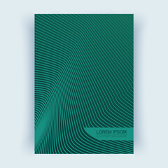 Cover with abstract lines. Cover layouts, vertical orientation.