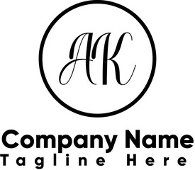 Fototapeta premium AK Letter Logo For Cosmetic Brand
