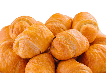 Tasty buns rolls with jam filling on plate