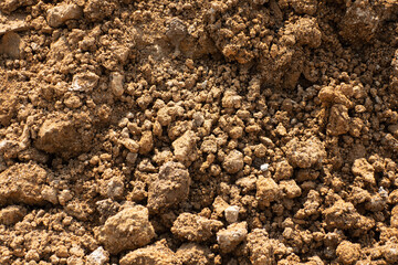 View of a pile of clay, place for inscription, texture