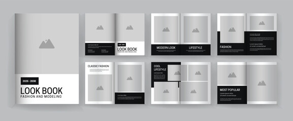 Modern fashion lookbook minimalist template design