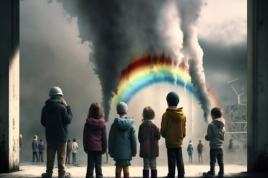 somewhere over the rainbow, air pollution, Environmental awareness, kids
