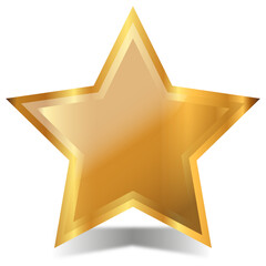 VIP golden shine star. Vector illustration