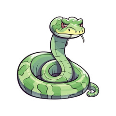 Fototapeta premium Playful Serpent: Adorable Snake Illustration
