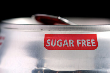 Sugar Free printed on a soda can