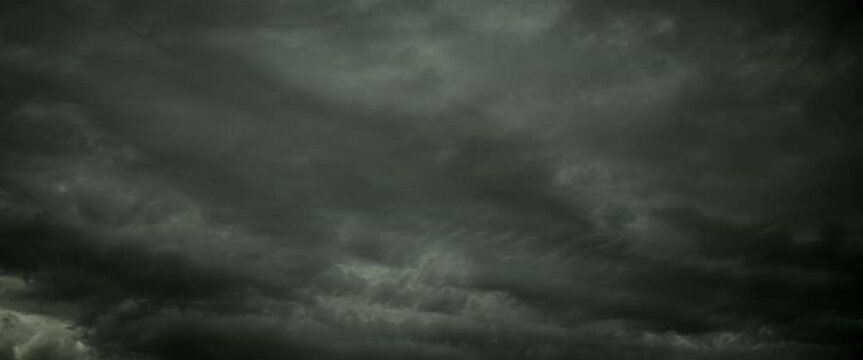 Dark stormy clouds timelapse cinemascope