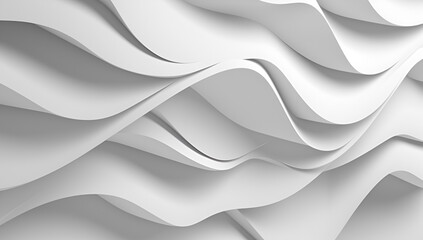Obraz premium Abstract white wave background minimal white graphic wallpaper. Generative Ai