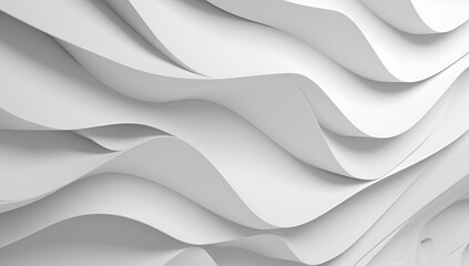 Abstract white wave background minimal white graphic wallpaper. Generative Ai