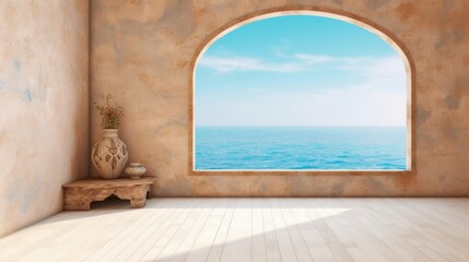 Serene Mediterranean Wall Backdrop