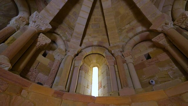 Romanesque church of Santa Mar&iacute;a de Eunate near the town of Muruz&aacute;bal in the Ilzarbe Valley. World Heritage sites on the Way of Saint James. Navarre. Spain. European