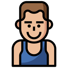man line icon,linear,outline,graphic,illustration