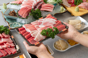 Tuna, tuna sashimi, sashimi